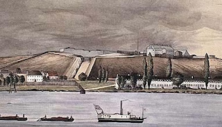 Watercolor of Fort Henry, Kingston, Ontario, 1839